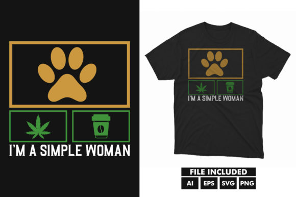 Cat Coffee Cannabis Weed T-Shirt Design