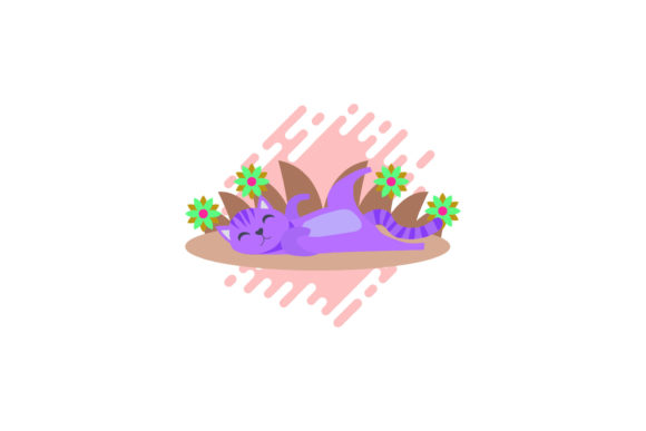 Cat Icon Cute Played Purple