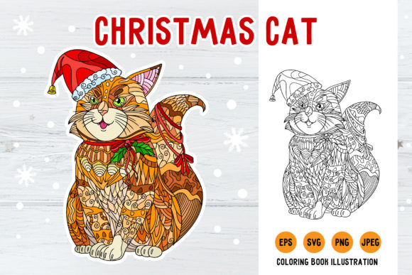 Christmas Cat in Hat