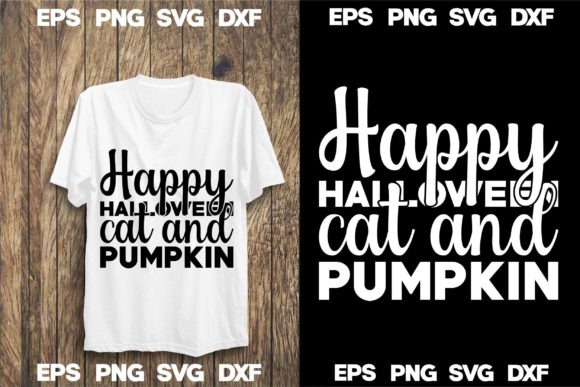 Happy Halloween Cat and Pumpkin