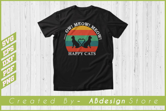 OW MEOW T-Shirt Lover SVG