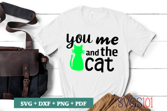 You Me and the Cat Tshirt Design